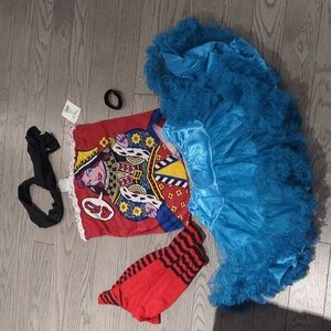 Girls Queen of Hearts Kids 5 Piece Costume - Size 10-12 NWT